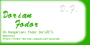 dorian fodor business card